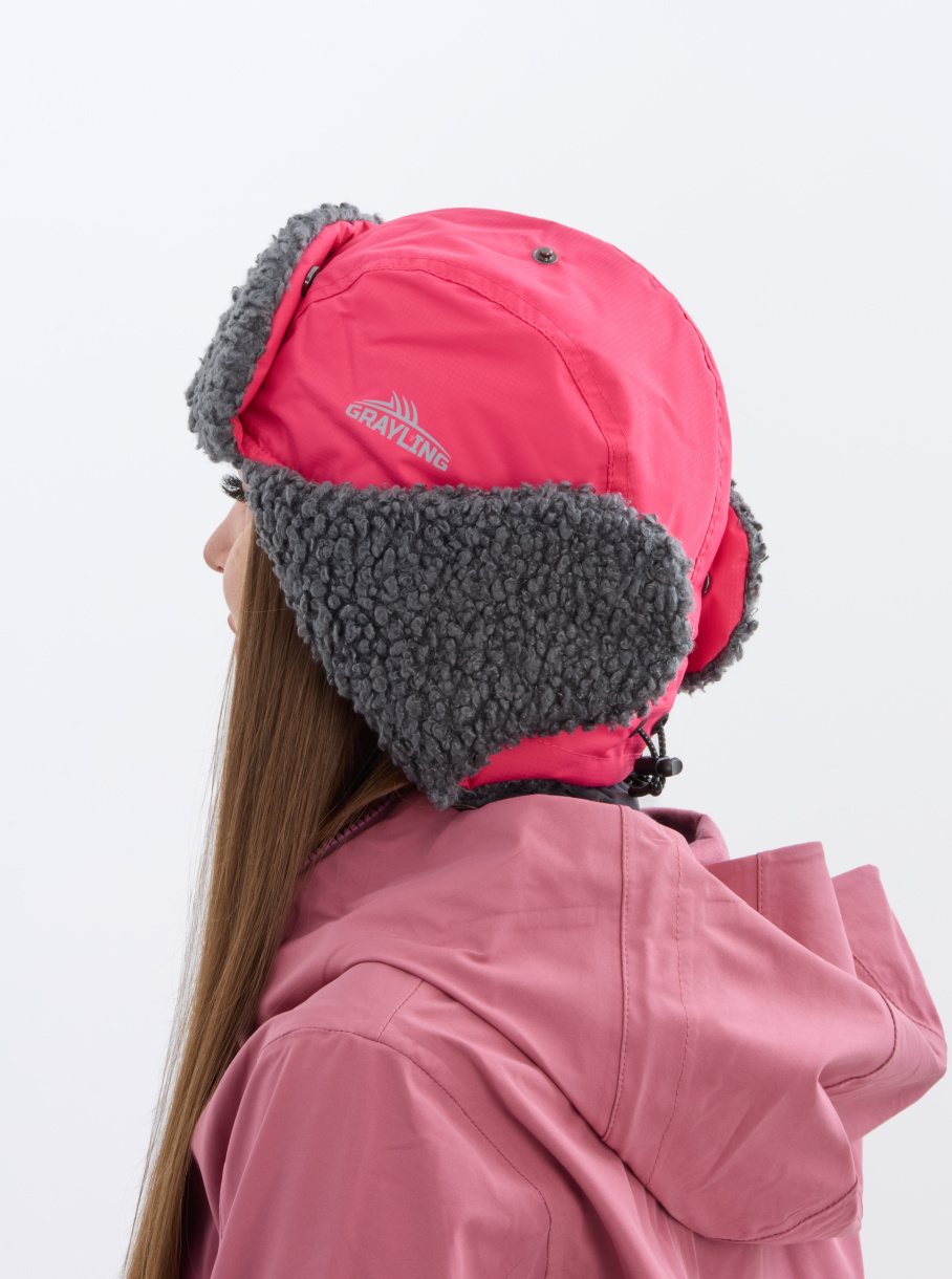 Камчатка шапка-ушанка GRAYLING, фуксия